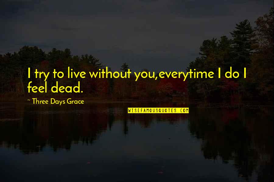 Lutian Media Quotes By Three Days Grace: I try to live without you,everytime I do