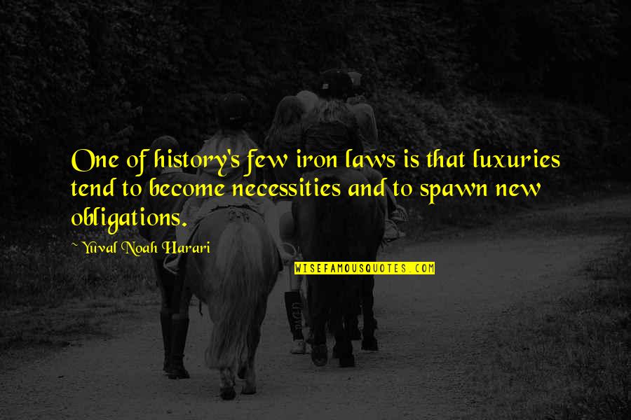 Luxuries Quotes By Yuval Noah Harari: One of history's few iron laws is that
