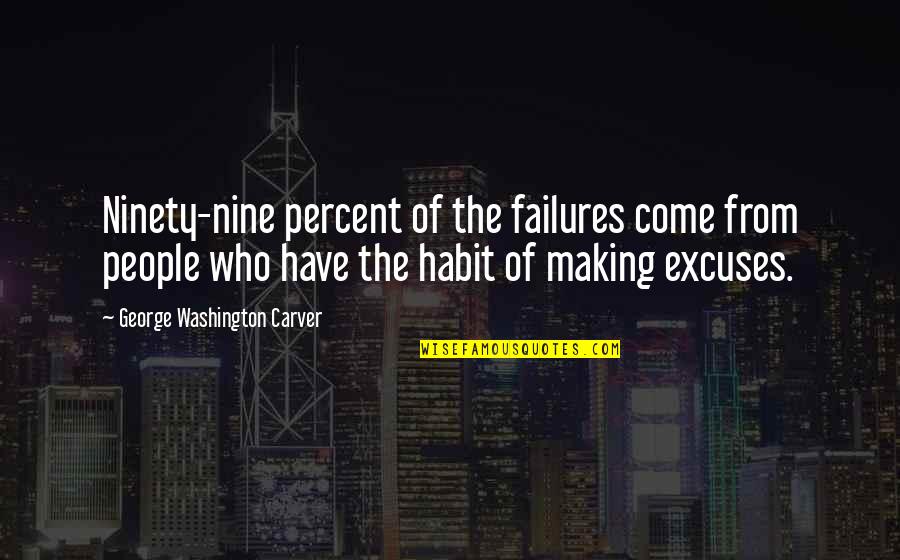Lwando Mxutu Quotes By George Washington Carver: Ninety-nine percent of the failures come from people