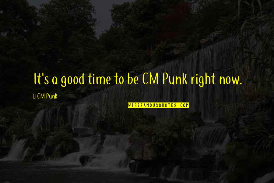 Lyana Darksorrow Quotes By CM Punk: It's a good time to be CM Punk