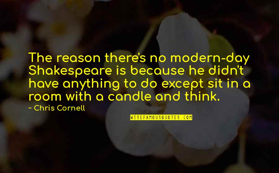 Lyerla Heating Quotes By Chris Cornell: The reason there's no modern-day Shakespeare is because