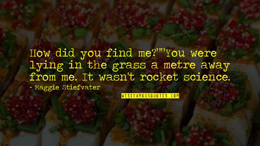 Lying In The Grass Quotes By Maggie Stiefvater: How did you find me?""You were lying in