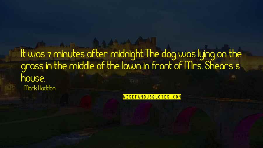 Lying In The Grass Quotes By Mark Haddon: It was 7 minutes after midnight. The dog