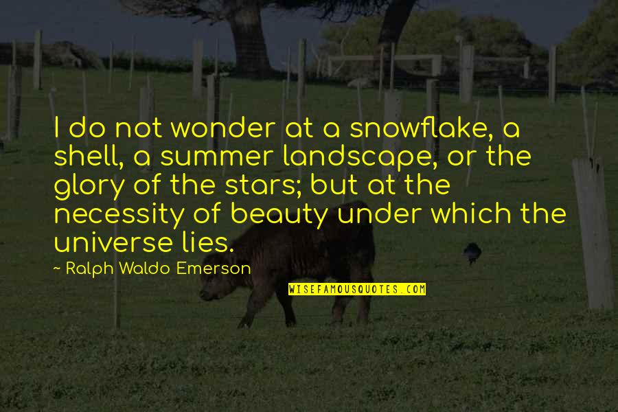 Lying Under The Stars With You Quotes By Ralph Waldo Emerson: I do not wonder at a snowflake, a