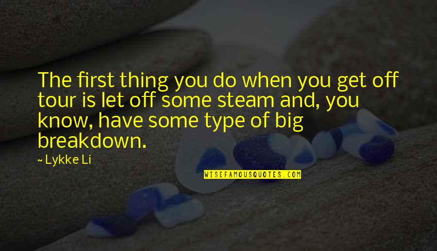 Lykke Quotes By Lykke Li: The first thing you do when you get