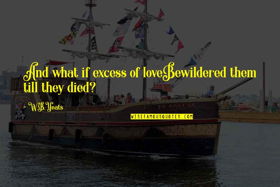 Lyndee Robinson Quotes By W.B.Yeats: And what if excess of loveBewildered them till