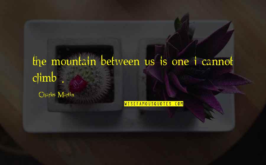 Lyngholmen Quotes By Charles Martin: the mountain between us is one i cannot