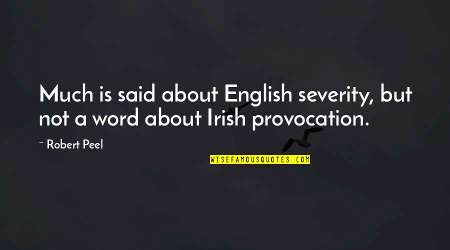 Lynsie Mckeown Quotes By Robert Peel: Much is said about English severity, but not