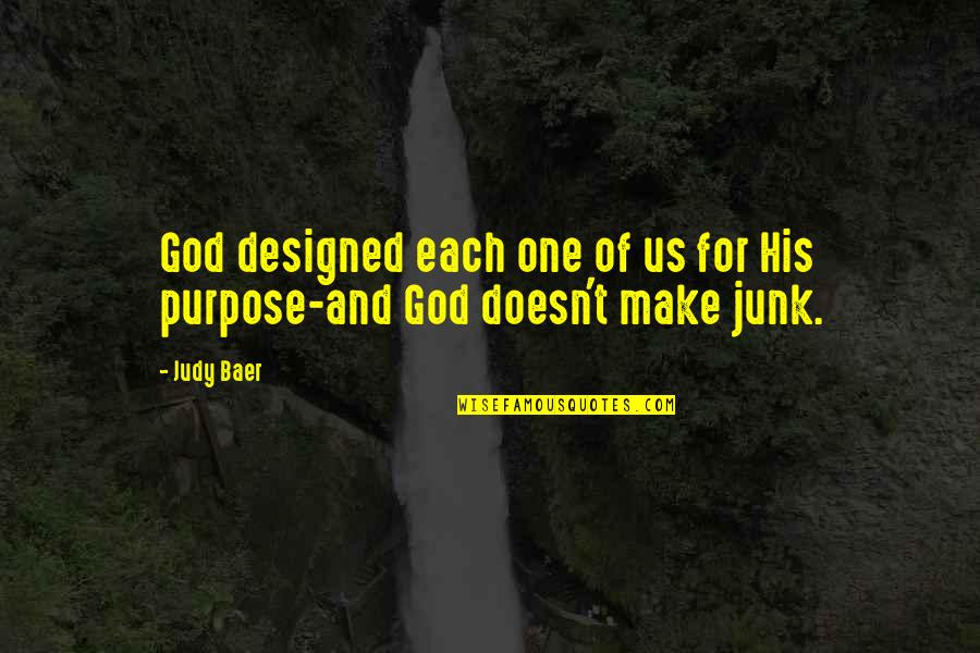 Lyrist Cahn Quotes By Judy Baer: God designed each one of us for His