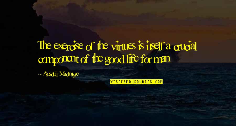 Lysholm Outcome Quotes By Alasdair MacIntyre: The exercise of the virtues is itself a Lysholm Outcome Quotes By Alasdair MacIntyre: The exercise of the virtues is itself a