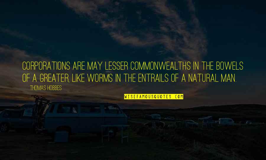 Lyster Appointment Quotes By Thomas Hobbes: Corporations are may lesser commonwealths in the bowels