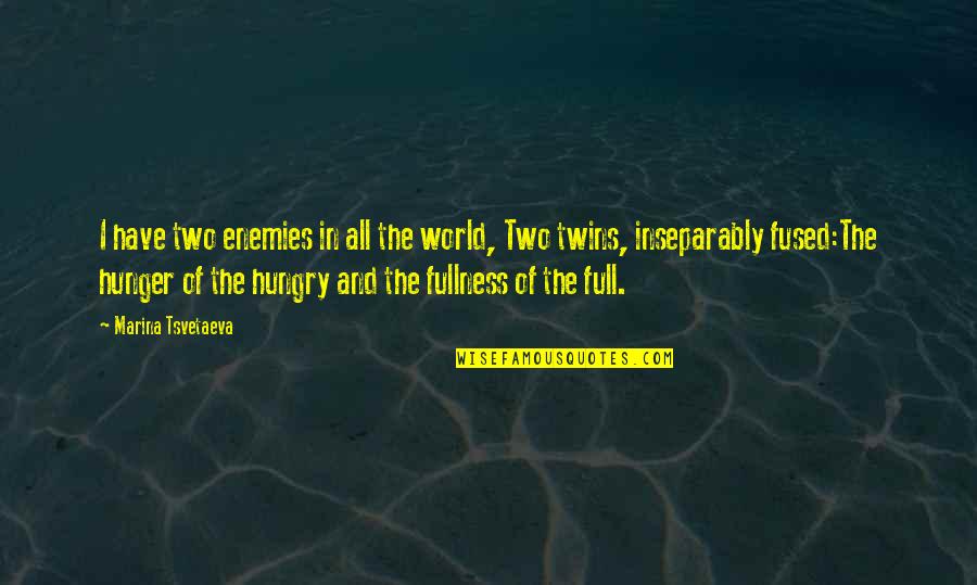 Lytera Quotes By Marina Tsvetaeva: I have two enemies in all the world,