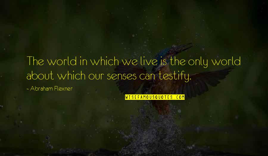 Lytham Golf Quotes By Abraham Flexner: The world in which we live is the
