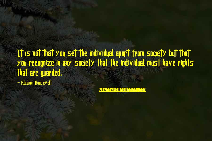 M Cken Quotes By Eleanor Roosevelt: It is not that you set the individual M Cken Quotes By Eleanor Roosevelt: It is not that you set the individual