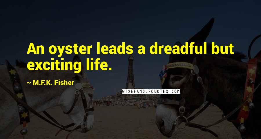 M.F.K. Fisher quotes: An oyster leads a dreadful but exciting life.