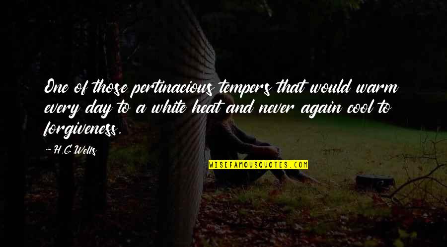 M G Sreekumar Quotes By H.G.Wells: One of those pertinacious tempers that would warm