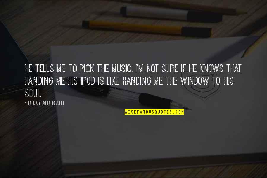 M.i.l.k Friendship Quotes By Becky Albertalli: He tells me to pick the music. I'm