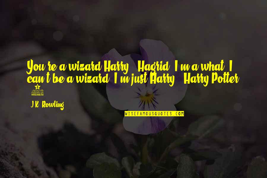 M.k Quotes By J.K. Rowling: You're a wizard Harry." Hagrid "I'm a what? M.k Quotes By J.K. Rowling: You're a wizard Harry." Hagrid "I'm a what?