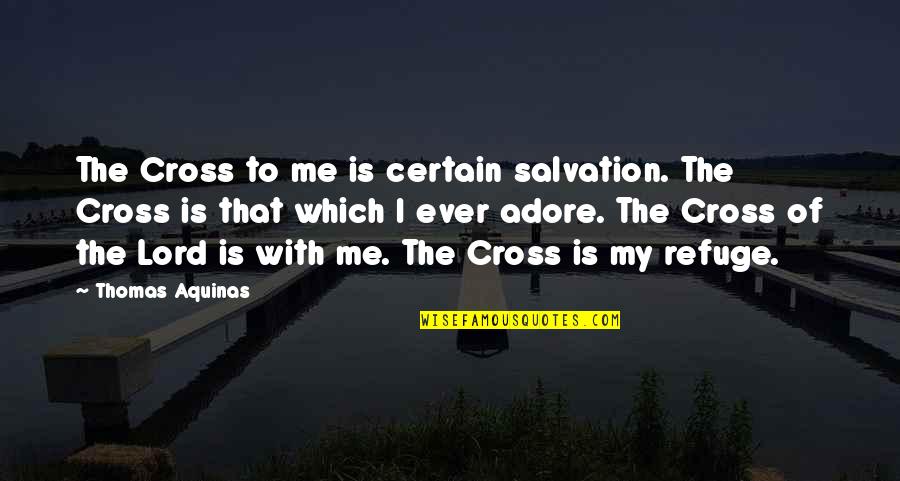 M Lservice Fotboll Quotes By Thomas Aquinas: The Cross to me is certain salvation. The