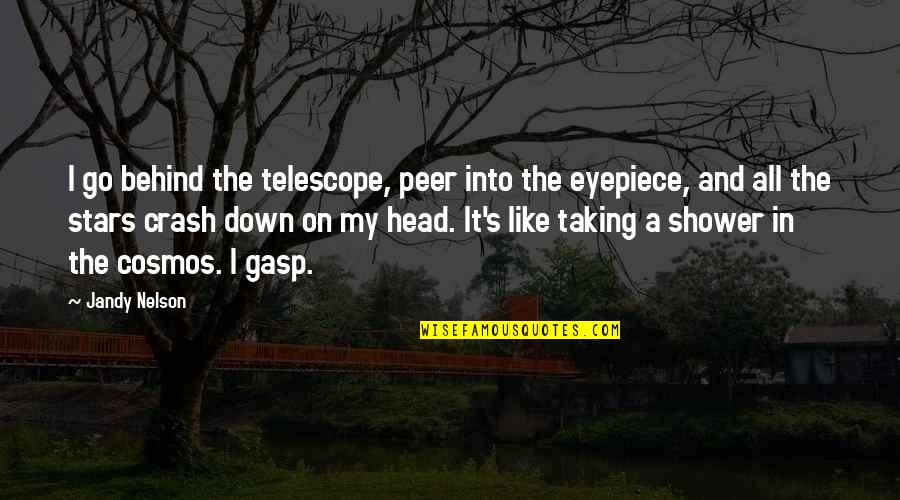 M Lservice Quotes By Jandy Nelson: I go behind the telescope, peer into the
