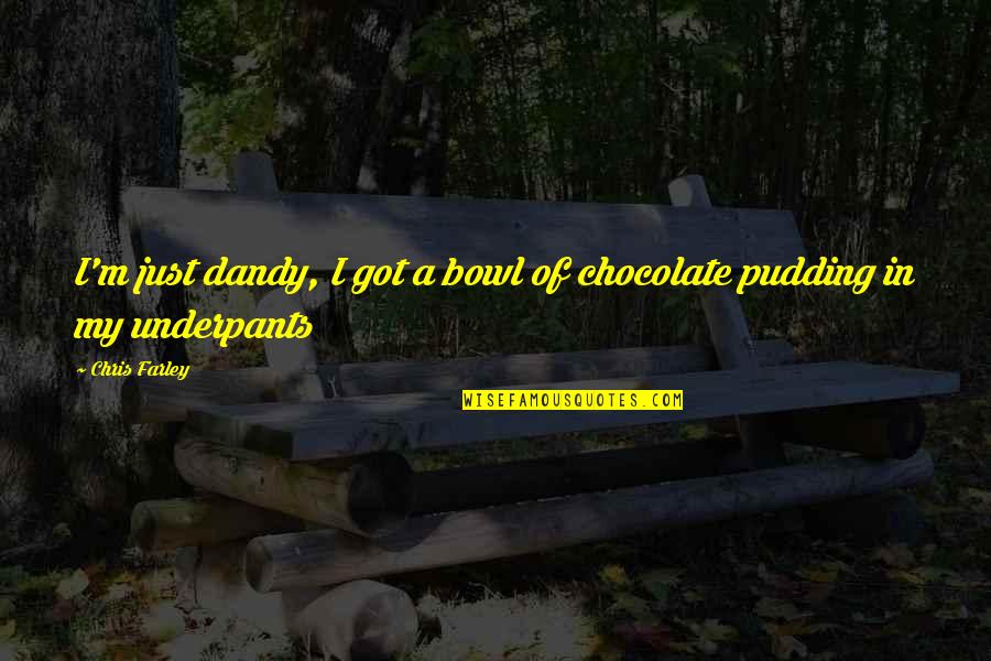 M&m's Chocolate Quotes By Chris Farley: I'm just dandy, I got a bowl of