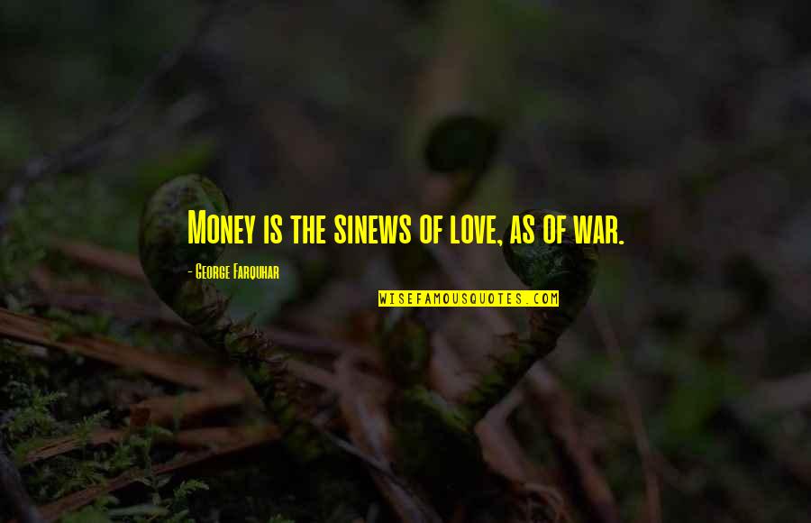 M Quinas Agr Colas Quotes By George Farquhar: Money is the sinews of love, as of