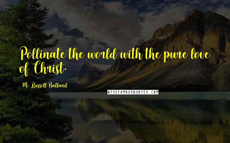 M. Russell Ballard quotes: Pollinate the world with the pure love of Christ.