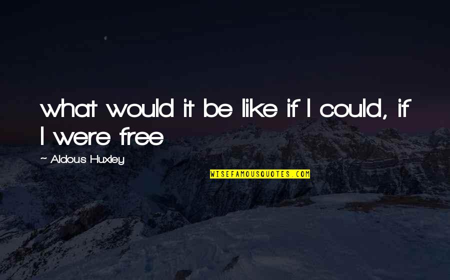 M Zekker Ne Demek Quotes By Aldous Huxley: what would it be like if I could, M Zekker Ne Demek Quotes By Aldous Huxley: what would it be like if I could,