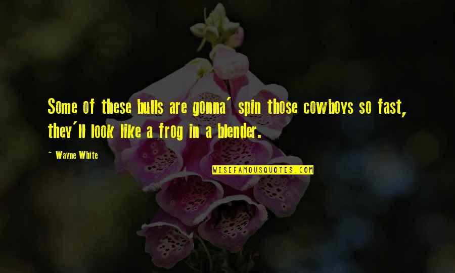 Maamar Plato Quotes By Wayne White: Some of these bulls are gonna' spin those Maamar Plato Quotes By Wayne White: Some of these bulls are gonna' spin those