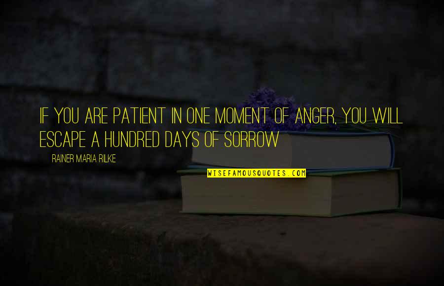 Maay Quotes By Rainer Maria Rilke: If you are patient in one moment of
