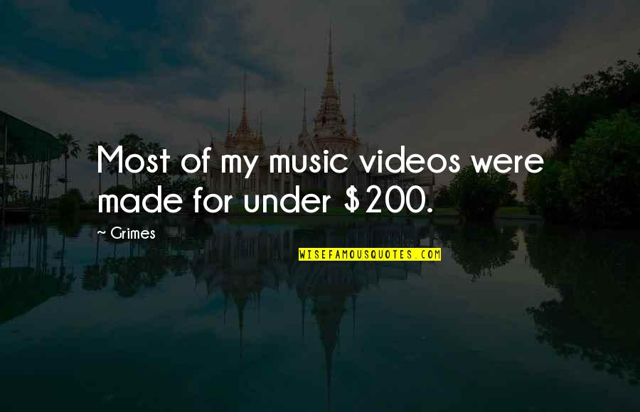 Mabel Howard Quotes By Grimes: Most of my music videos were made for