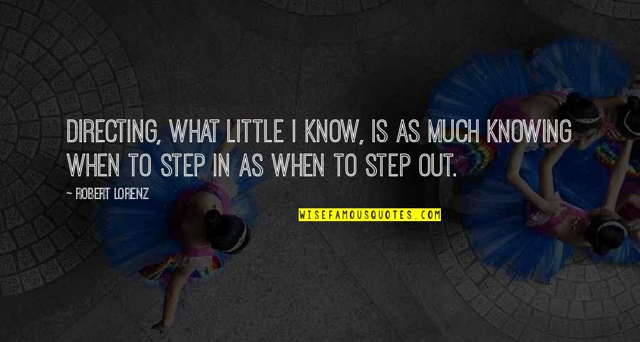 Mabelynncapeluj Quotes By Robert Lorenz: Directing, what little I know, is as much