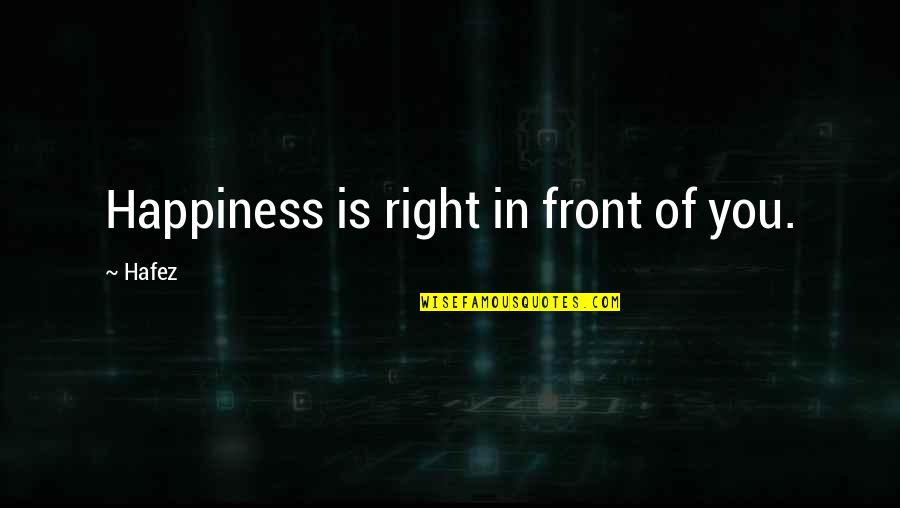 Mac Numbers Quotes By Hafez: Happiness is right in front of you.