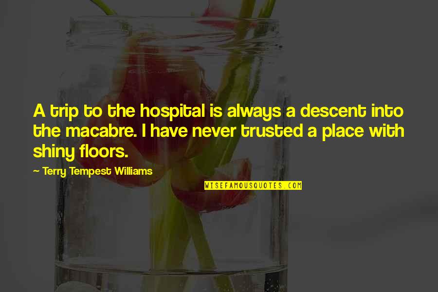 Macabre Quotes By Terry Tempest Williams: A trip to the hospital is always a