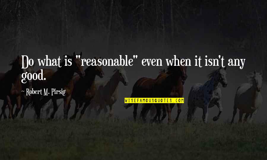 Macabro Imperio Quotes By Robert M. Pirsig: Do what is "reasonable" even when it isn't Macabro Imperio Quotes By Robert M. Pirsig: Do what is "reasonable" even when it isn't