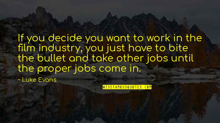 Macanaccady Quotes By Luke Evans: If you decide you want to work in