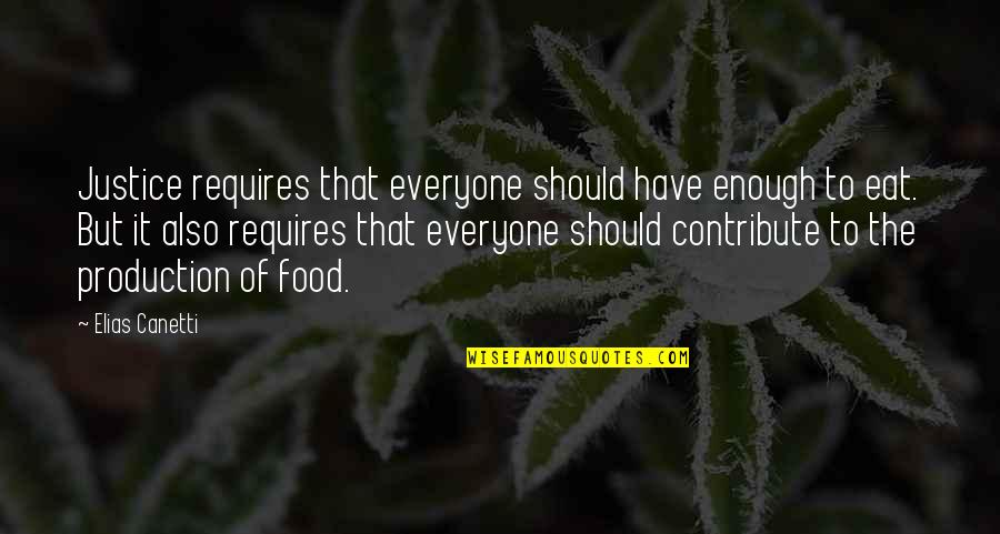 Macandal Quotes By Elias Canetti: Justice requires that everyone should have enough to Macandal Quotes By Elias Canetti: Justice requires that everyone should have enough to