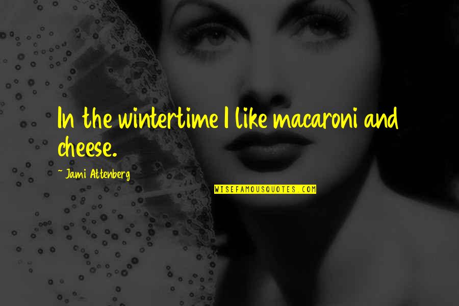 Macaroni Quotes By Jami Attenberg: In the wintertime I like macaroni and cheese.