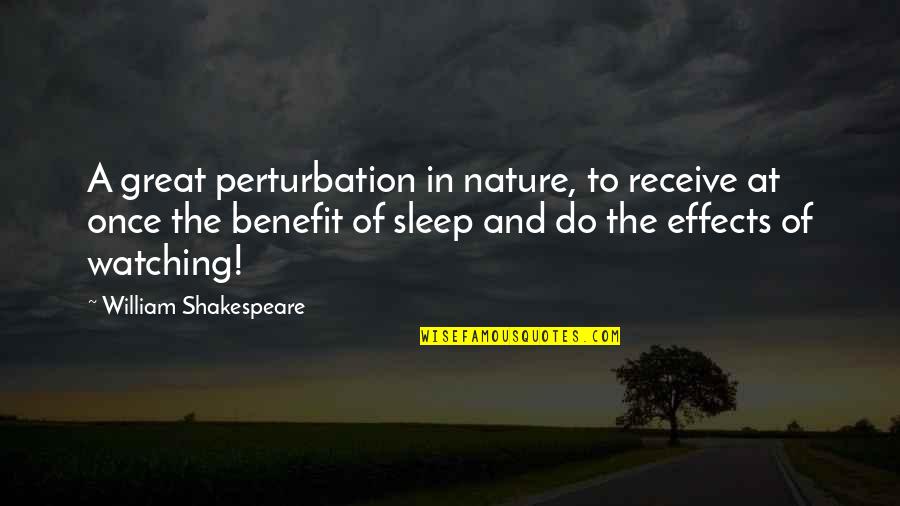 Macbeth Sleep Motif Quotes By William Shakespeare: A great perturbation in nature, to receive at