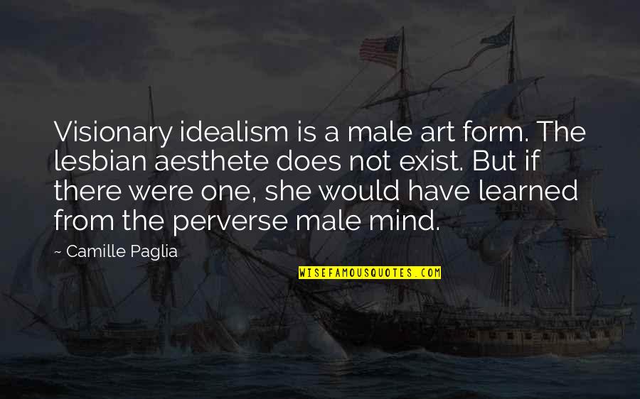 Macbook Decal Quotes By Camille Paglia: Visionary idealism is a male art form. The