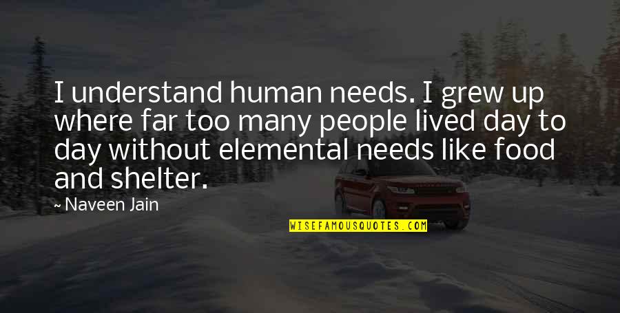Macchie Bianche Quotes By Naveen Jain: I understand human needs. I grew up where Macchie Bianche Quotes By Naveen Jain: I understand human needs. I grew up where