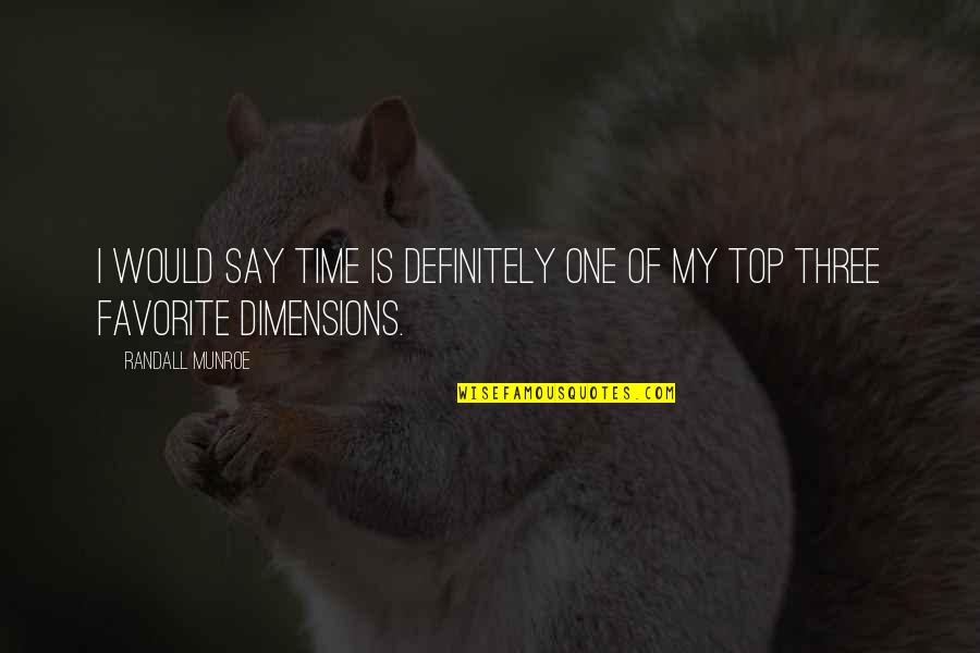 Macdonell Clan Quotes By Randall Munroe: I would say time is definitely one of