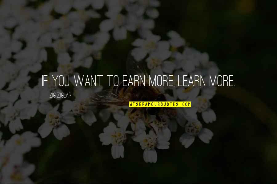 Machacek Jiri Quotes By Zig Ziglar: If you want to earn more, learn more.
