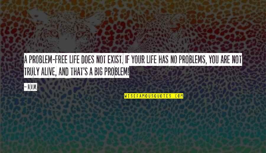Machado Poetry Quotes By R.v.m.: A problem-free life does not exist. If your