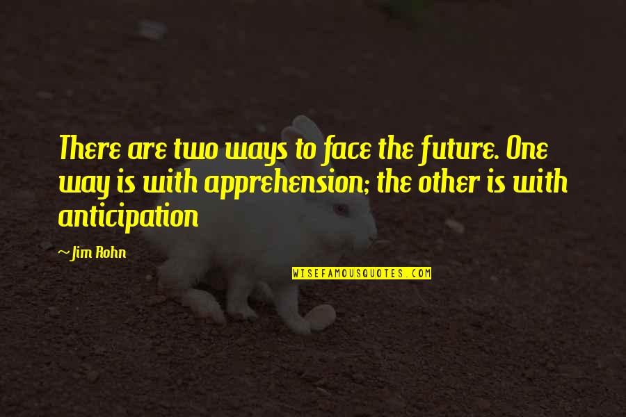 Machiel Duijser Quotes By Jim Rohn: There are two ways to face the future.
