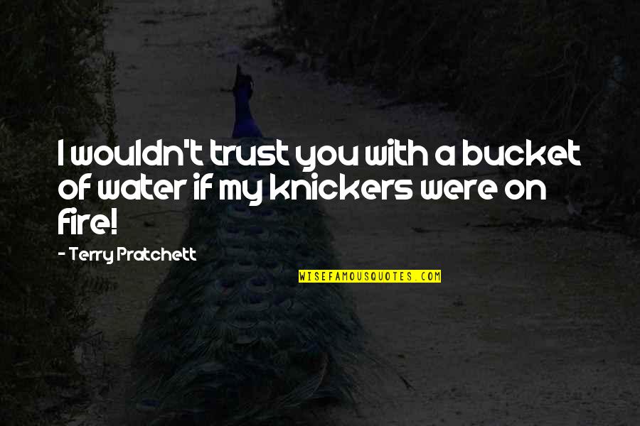 Machineries Or Machinery Quotes By Terry Pratchett: I wouldn't trust you with a bucket of