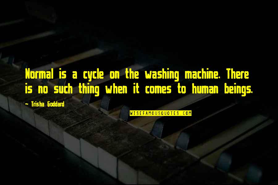 Machines Vs Humans Quotes By Trisha Goddard: Normal is a cycle on the washing machine.