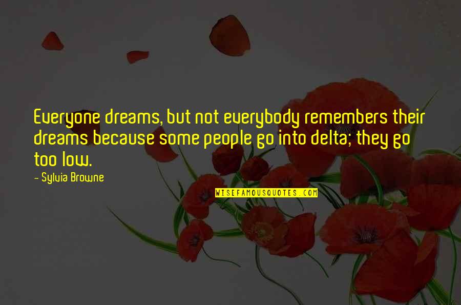 Machol Johannes Quotes By Sylvia Browne: Everyone dreams, but not everybody remembers their dreams