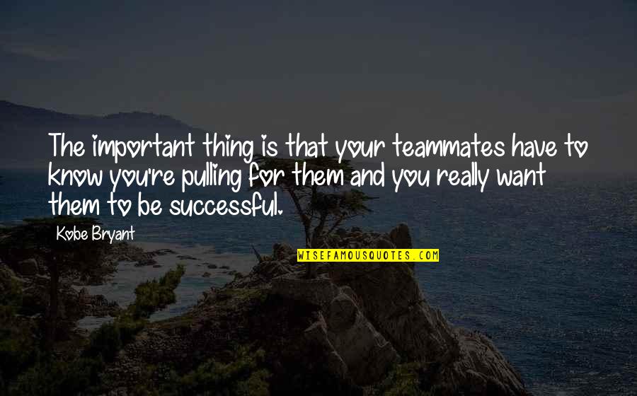 Machst In German Quotes By Kobe Bryant: The important thing is that your teammates have Machst In German Quotes By Kobe Bryant: The important thing is that your teammates have