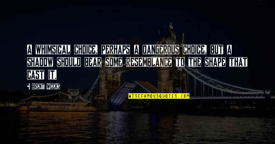 Mackayla Skyward Quotes By Brent Weeks: A whimsical choice, perhaps a dangerous choice, but Mackayla Skyward Quotes By Brent Weeks: A whimsical choice, perhaps a dangerous choice, but